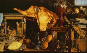 Vanitas asetelma (Kristus Marian ja Martan kanssa), 1552 (paneeli)